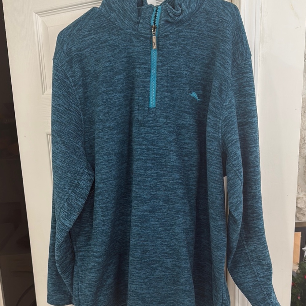 Men's Blue Half-Zip Sweater